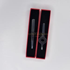 Pinzas para Cejas de Acero Inoxidable Negro de Alta Calidad GETUP BROSONS IMPEX, Punta Inclinada, Logotipo Personalizado, Duraderas, Ligeras y Precisas - Product Image 6