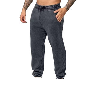 กางเกงจ็อกเกอร์ลำลองผู้ชาย ล้างสีแบบแอซิด หลายกระเป๋า บริการ OEM ทรงปกติ ผ้าแคนวาส ผ้าไม่ถักทอ ผ้าฝ้าย 100% ย้อมสีพื้น สไตล์สตรีทแวร์ - Product Image 1