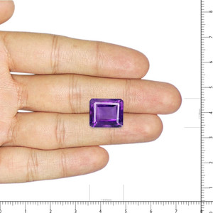Ametyste facettée de 11,47 carats, pierre précieuse naturelle, certifiée GIA IGI, saphir synthétique de haute qualité, matériau synthétique, 8 mm - Product Image 3
