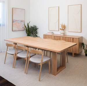 โต๊ะอาหารไม้กระถินเทศแบบหนา |   เฟอร์นิเจอร์ร้านอาหาร - Product Image 3