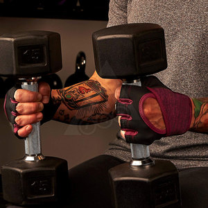 Guantes de fitness de neopreno profesional para culturismo gimnasio levantamiento de pesas entrenamiento cruzado soporte de muñeca transpirable hecho de cuero - Product Image 5