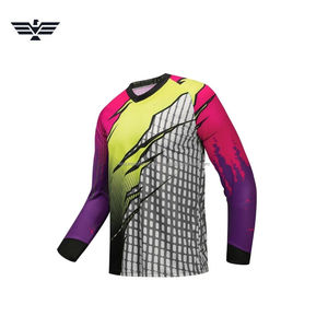 Camiseta de motocross para hombre – Camiseta transpirable de manga larga para motocross (grafismo multicolor) - Product Image 5