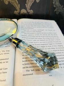 Loupe en cristal de 4 pouces avec finition nickel et poignée en cristal design - Product Image 5