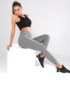 Nuevo diseño de mallas deportivas para Yoga para mujer, entrenamiento de secado rápido, alta elasticidad, colores sólidos, logotipo personalizable, mallas sin costuras - Product Image 5