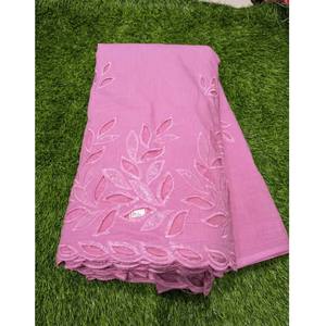 Tissu de travail coupé en pur coton avec broderie séquentielle pour robes | Frais d'expédition supplémentaires - Product Image 2