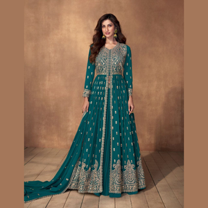 เปิดตัวชุดสูทสวย Georgette Santoon คอลเลกชันสูทชาวปากีสถานอินเดีย มีจําหน่ายในราคาขายส่งสุราษฎร์อินเดีย - Product Image 1