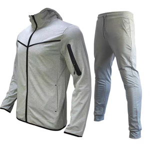 Custom Wholesale Printing Logo High Quality Sport Gym Heavyweight Cotton <b>Tech</b> Fleece Full Zip up Hoodie for Men 2025 - Product Image 2