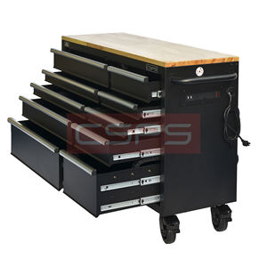 Armoire à outils roulante personnalisable à 10 tiroirs, verrouillable, en acier thermolaqué, chariot de mécanicien pour garage, prise en charge OEM ODM, charge de 680 kg - Product Image 2