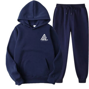Conjunto de Sudadera con Capucha y Pantalones de Forro Polar para Hombre, Invierno 2025, Personalizado al por Mayor, Impresión por Transferencia de Calor, Sudadera Informal Lisa de Algodón - Product Image 3
