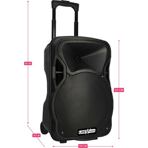 Lastvoice LS-P1912EE-ST 12" 800W Portable PA System with <b>Wireless</b> <b>Microphone</b> and Speaker Stand - Product Image 2