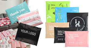 Sac d'expédition en polyéthylène imperméable avec impression de logo personnalisé pour vêtements WIG, livraison express, sac d'expédition directement de l'usine - Product Image 6