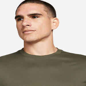 Jersey Fabric Feels Soft and Smooth Relaxed Standard fit Ribbed Neckband 100% Polyester Cargo <b>Khaki</b> <b>Mens</b> Fitness <b>T</b>-<b>Shirt</b> - Product Image 3