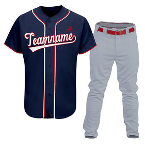 Les adultes portent un nom d'équipe personnalisé Créez votre propre logo Uniforme de baseball de qualité supérieure Uniforme de baseball sportif pour hommes - Product Image 1