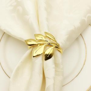 Top Selling <b>Cheap</b> Metal Napkin <b>Rings</b> Decorative Herb Leaf Buckles Party Wedding Table Tabletop Napkin Holder Stocked Napkin - Product Image 6