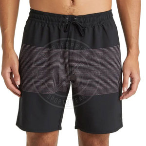 Shorts de Baño Casuales de la Mejor Calidad, 100% Algodón, Cintura Media, Secado Rápido, Transpirables, para Uso Diario, Diseño Sólido, Cierre con Cordón - Product Image 1