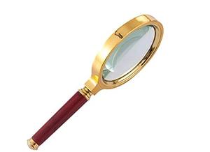 Lupa de latón de lujo con diseño clásico de mango de madera Lupa de lente grande para inspección, lectura y uso de hobby - Product Image 3