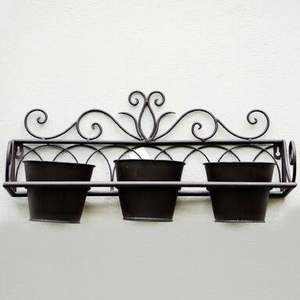 Jardinière murale contemporaine en fer, élégante, en métal, pour plantes vertes, intérieur/extérieur, balcon, jardin, accent moderne pour la maison - Product Image 4