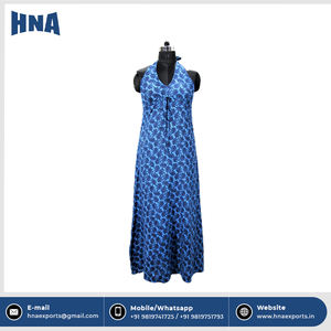 Meilleur Vente en Gros Décontracté Imprimé Floral Robe Longueur Sol Derniers Modèles Méthode Tissée Plage Prêt À L'exportation Quantité En Vrac - Product Image 6