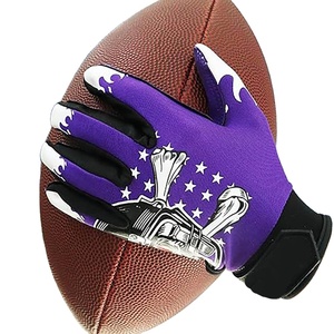 Nouveaux gants de football américain pour hommes service OEM de haute qualité gants de rugby sur mesure gants de sport collants à doigts entiers - Product Image 3