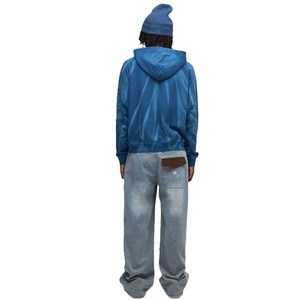 Sudadera con Capucha para Hombre, Estilo Informal, con Acabado Teñido Lavado, Mangas Raglán, Ropa Deportiva de Felpa - Product Image 2