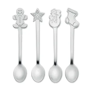 Set di 4 Cucchiaini da Tè Natalizi Personalizzati, Decorazioni e Accessori per Feste - Product Image 6