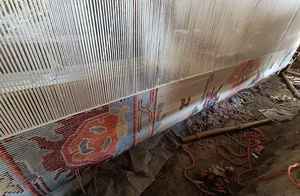 Alfombra Oushak Azul Anudada a Mano, Alfombra Afgana Anudada a Mano con Tinte Vegetal, Multicolor para Sala de Estar, Habitación Infantil, Oficinas - Product Image 2