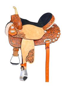 Selle de course Western en cuir véritable de qualité supérieure pour l'équitation - Product Image 1