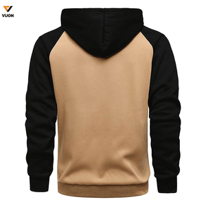 Fabricant personnalisé sweat-shirt 500gsm poids lourd épais deux tons fermeture éclair complète patch de broderie hommes fermeture éclair complète à capuche - Product Image 2