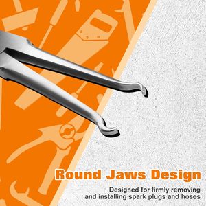 Professional 5.5 Inch Carbon Steel <b>Hose</b> Grip Pliers Ring Nose Plier Spark Plug Removal Cable <b>Clamp</b> Jewelry Making Tools - Product Image 4