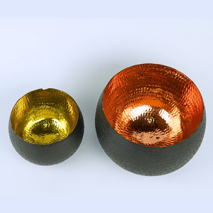 Bandeja de cobre moderna y elegante hecha a mano para bodas o eventos especiales que sirven frutas y dulces decoración sin pies - Product Image 1