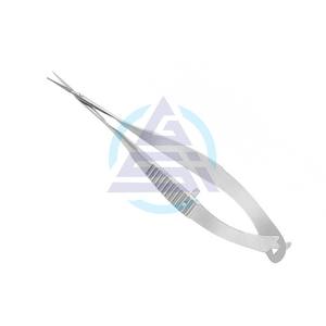 Tijeras de capsulotomía de Vannas de branquias oftálmicas, cuchillas largas extra finas, puntas afiladas, cuchillas medianas, tijeras para instrumentos oculares - Product Image 1
