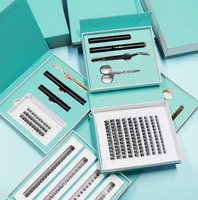 Pestañas Postizas Individuales 2026 Wispy Spiky DIY en Racimo, Curva D, Volumen Esponjoso 40D-80D, Extensiones de Pestañas con Banda Delgada y Flexible para Debajo de las Pestañas