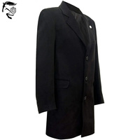 Manteau long d'hiver pour homme, style Thomas Shelby, en laine faite main, satiné, respirant, gothique, pour cosplay, avec boutons brodés