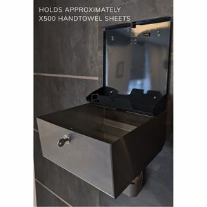 Logotipo personalizado Accesorios de baño montados en la pared Dispensador de baño Dispensador de toallas de mano de acero inoxidable cepillado - Product Image 2