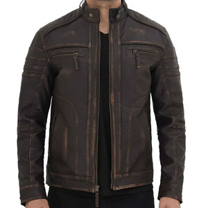Veste en cuir imperméable de haute qualité Service OEM Logo personnalisé Veste en cuir pour hommes à bas prix - Product Image 1