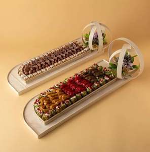 Organisateur de plateau de chocolat en bois de luxe en gros le plus vendu pour le stockage des aliments cadeau de Ramadan pour les vacances de l'Aïd arabe fabriqué en Inde - Product Image 3