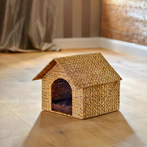 สินค้าขายดี อุปกรณ์สัตว์เลี้ยง รุ่นใหม่ ที่ไม่เคยมีมาก่อน  บ้านและกรงสัตว์เลี้ยง ผลิตภัณฑ์สำหรับสุนัขและแมว เตียงสัตว์เลี้ยงทอจากผักตบชวา - Product Image 4