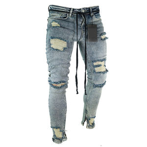 ชุดสตรีทแวร์เอวสูงสำหรับผู้ชายกางเกงยีนส์ทรงแบ็กกี้ฟิตสีฟ้าเข้มปรับแต่งได้ตาม2025 - Product Image 3