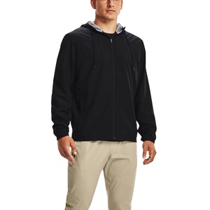 Veste coupe-vent respirante pour homme, grande taille, séchage rapide, avec logo personnalisé, col montant, fermeture éclair, version été - Product Image 1