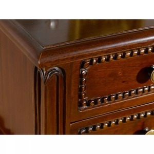 Table de chevet élégante en bois de teck convertible moderne Table de chevet en bois massif fabriquée à la main 2 tiroirs décor de chambre utilisation en appartement - Product Image 2