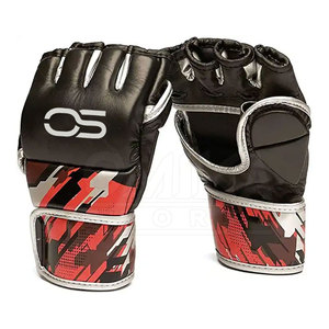 Nueva llegada profesional 8oz guantes deportivos cuero duradero medio dedo MMA guantes de boxeo logotipo personalizado 6oz empuñaduras impresas - Product Image 1
