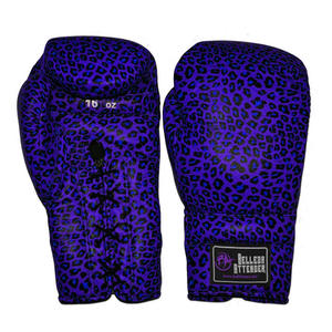 Gants d'entraînement de boxe professionnels à fermeture auto-agrippante, en cuir de vache, légers et respirants - Product Image 1