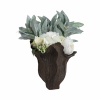 Vase de table/sol Art Déco en aluminium fait main, pièce décorative de haute qualité pour fleurs, ornement autonome N Sons Innovation
