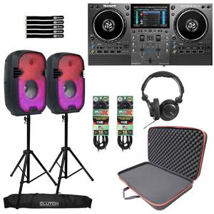 Nouveau contrôleur DJ de streaming Nu-marks Mixstream PRO GO avec enceintes portables GO 8 - Product Image 2