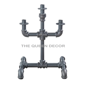 Bougeoir décoratif plaqué argent de forme unique en métal aluminium fait à la main de luxe - Product Image 4