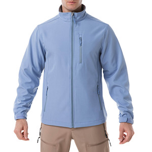 Veste bomber softshell unie personnalisée, imperméable, fabriquée en usine, résistante à l'eau, coupe-vent, softshell, fermeture éclair intégrale - Product Image 6