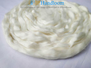 Tops de fibra de seda Eri blancos sin teñir naturales de la mejor calidad Premium para girar - Product Image 2