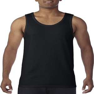 Custom Logo 100% Cotton O-Neck <b>Tank</b> Top for Men Muscle Fit Solid Pattern Breathable Heat-Transfer Printed Workout Sportswear - Product Image 1