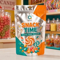Op maat gedrukte PE food grade Mylar stand-up zip pouch voor snacks, snoep, koekjes, chocolade, noten, gedroogd fruit, suiker; Doypack verpakking