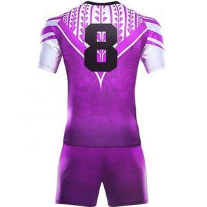 Uniforme de rugby léger 100% polyester Faible MOQ Dernier design Respirant Vêtements de sport de plein air Uniforme de rugby pour hommes - Product Image 4